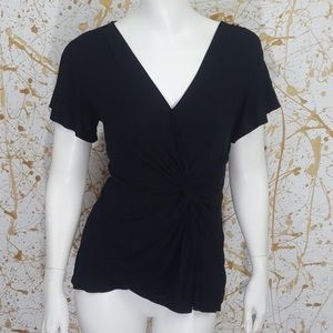 Anthropologie Deletta side knot blouse size S